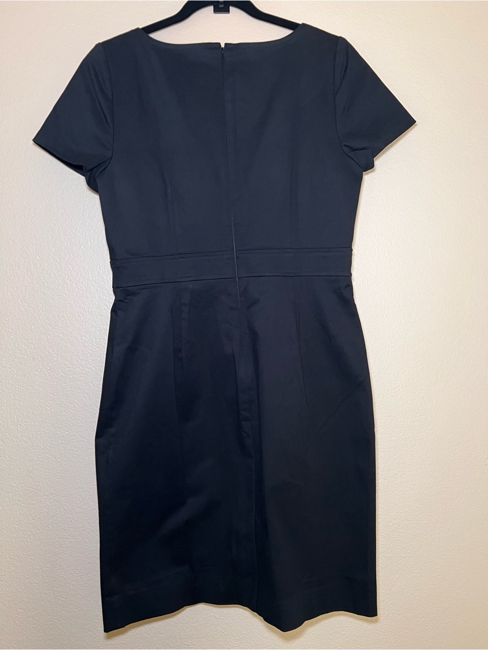 J. Crew Black Short-Sleeve Square-Neck Sheath Dress - Picture 5 of 6